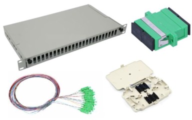 NFO Patch panel 1U 19" izvlačni, jednomodni 24x SC APC duplex adapter, set